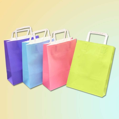 Flat Handle Grocery Paper Bag